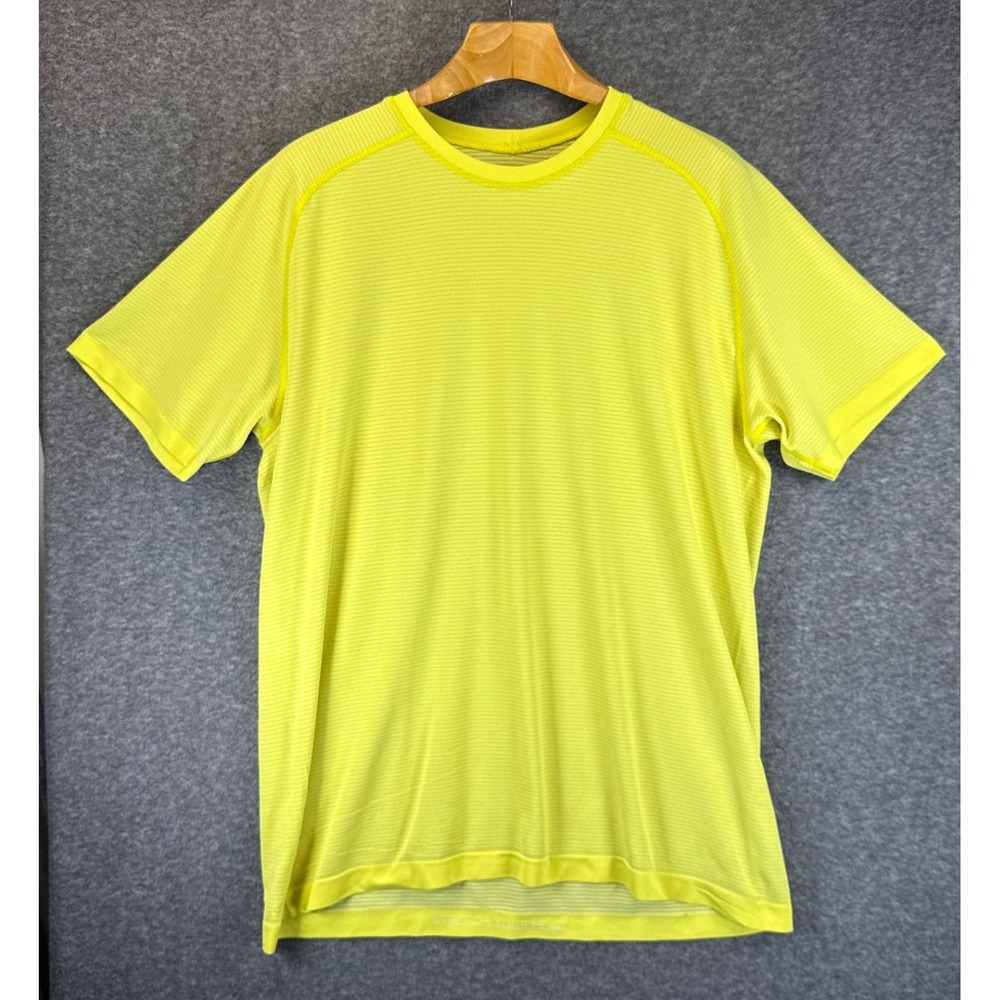 Lululemon Metal Vent Tech Shirt Mens XL Yellow Short Sleeve Activewear Workout